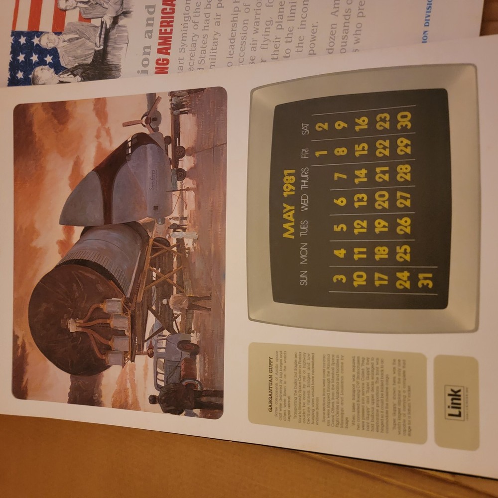 TWO (1981 & 1986) Trainer Flight Simulator by Singer Co. Annual Calendars PLUS !