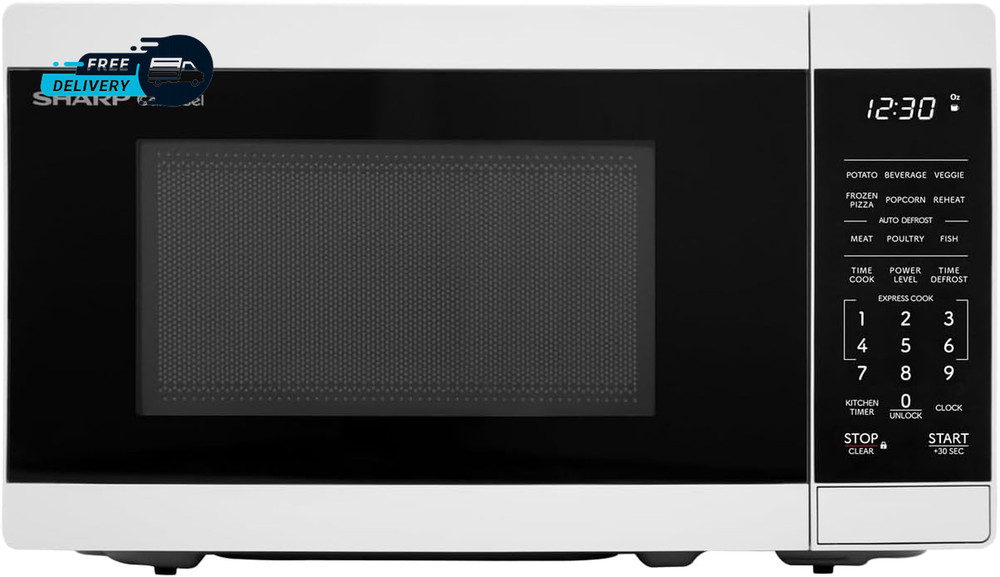 Compact Countertop Microwave Oven with Removable 10" Carousel Turntable 700 Watt