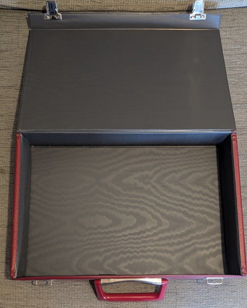Vintage Cassette Tape Storage Case / Red (No Plastic Divider Insert)
