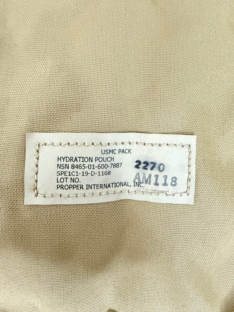 ARMY USMC PACK HYDRATION POUCH 9x14.5 BROWN