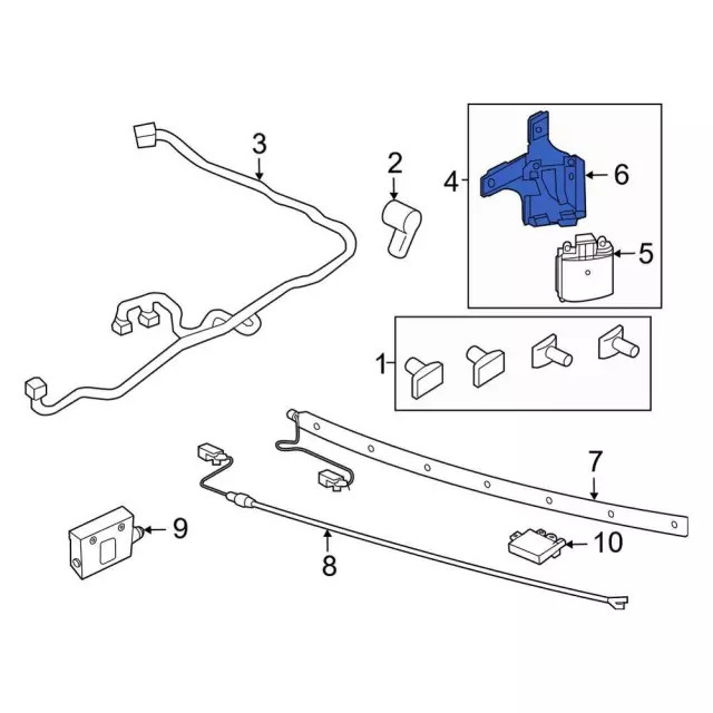 Genuine Ford Blind Spot Detection System Warning Sensor Bracket LB5Z-14D189-B