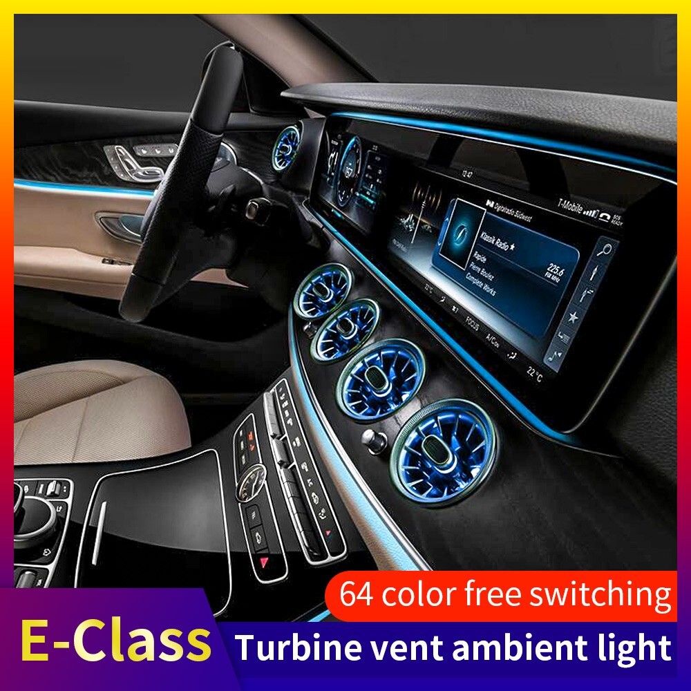 7 Color Air Vent Ambient Lamp For Mercedes Benz S-Class W222 S550 S400 2014-2017