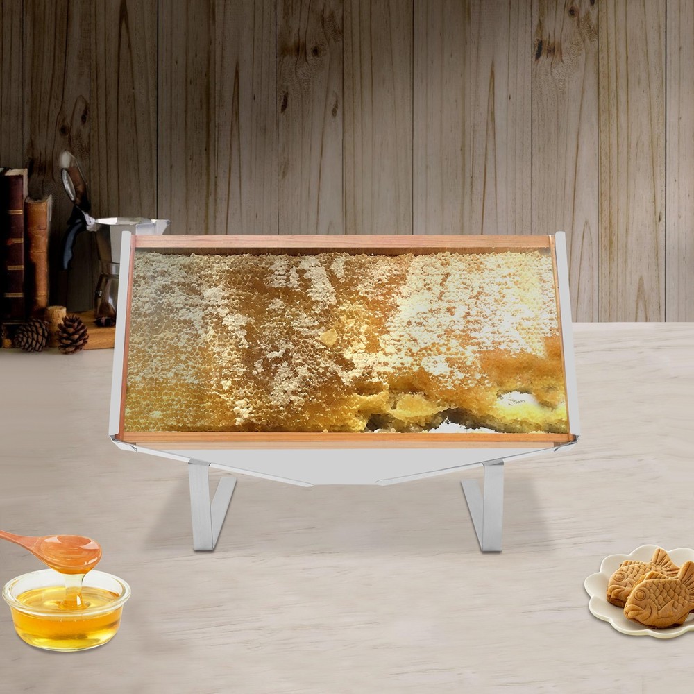Honeycomb Frame Display Stand, Stainless Honey Uncapping Holder Frame Silver