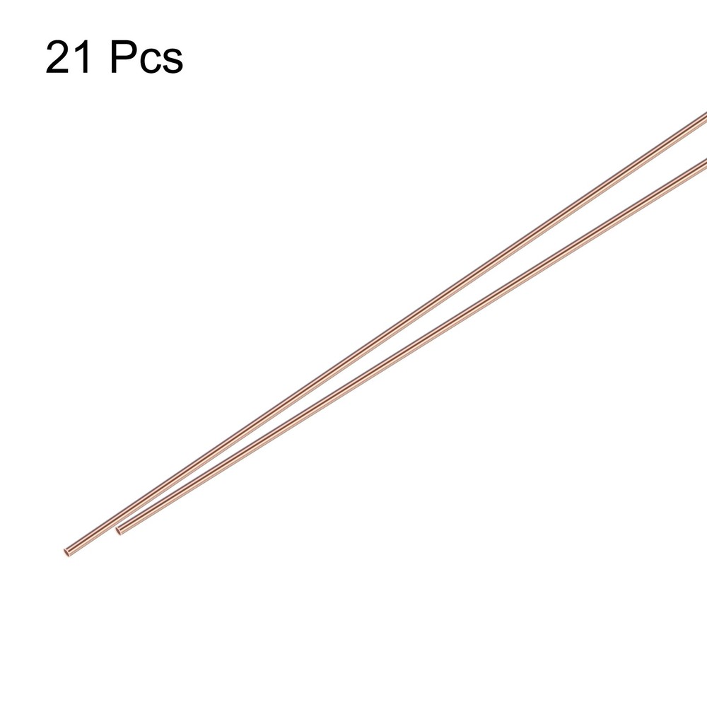 21Pcs Copper Brazing Rods, Phosphor Copper Solder, Low Temperature 5/64"x10"
