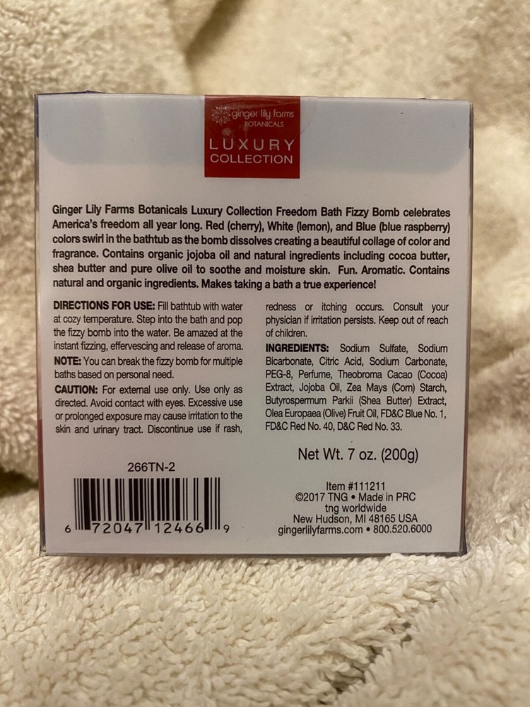 Easter Egg Freedom Red White Blue Fizzy Bath Bomb 7oz
