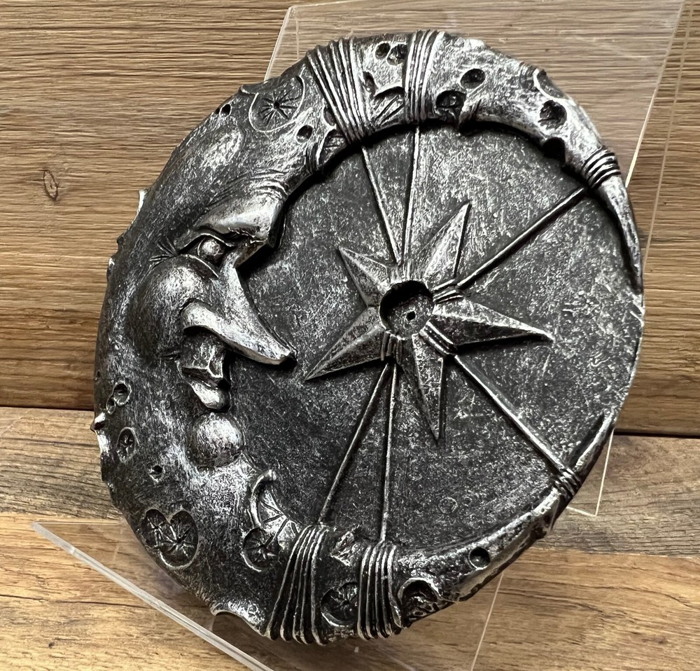 Celestial Moon Resin Incense Burner 5" x 1"
