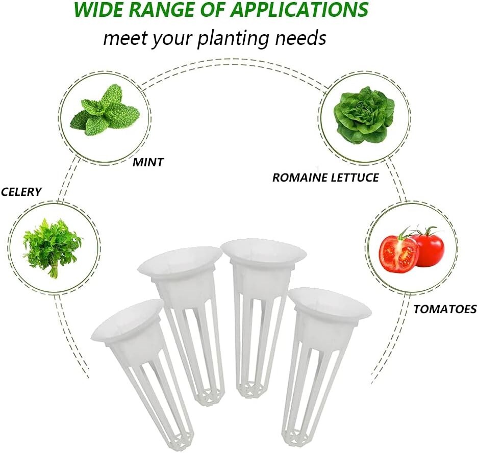 50 Durable Plastic Grow Baskets for Hydroponic System - Indoor Garden Essential