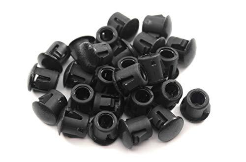 1/4" Hole Nylon Locking Panel Plugs Black/White Dome Cover 5/16" Top Width