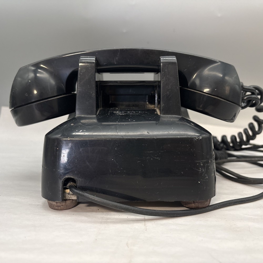 Vintage Bell System Rotary Dial Desk Telephone Black Untested