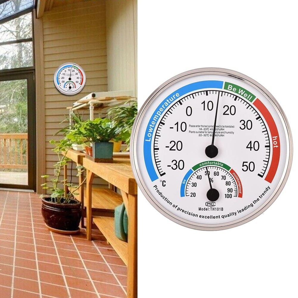 Hygrometer Thermometer Range: 20-Thickness 2.2cm White Classroom