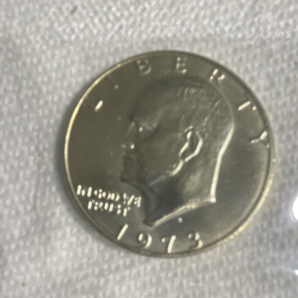 1973 S Eisenhower Uncirculated Silver Dollar - Original Packaging
