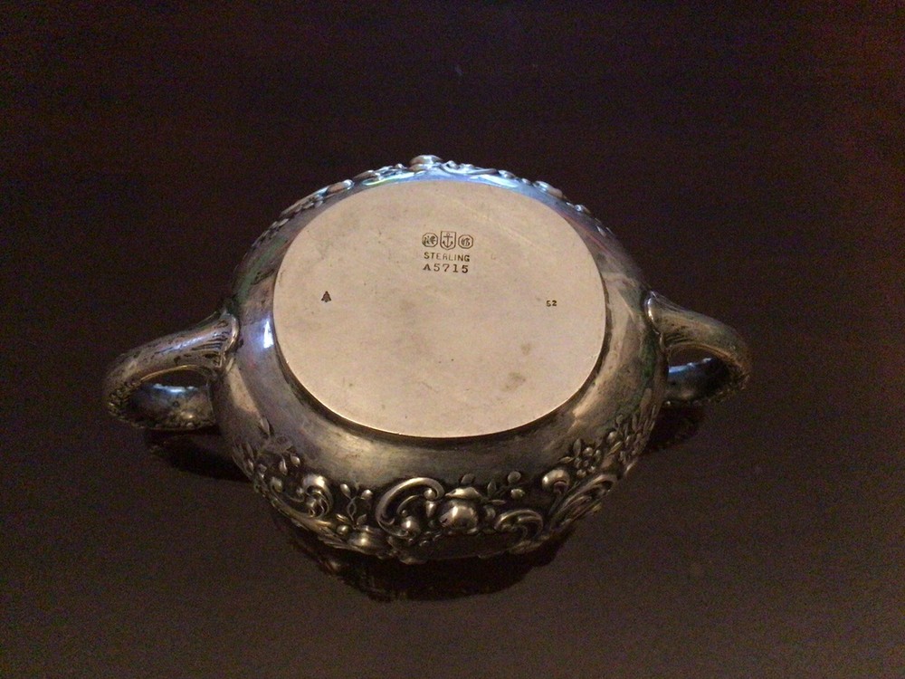 Vintage Dual Handle Gorham Sterling Silver Sugar Bowl