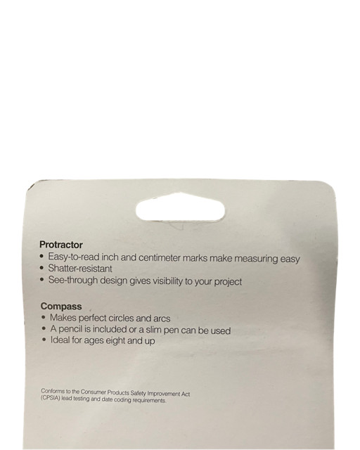 Fiskars Protractor & Compass Set — Geometry Tools for School, Pink/Blue/Red New