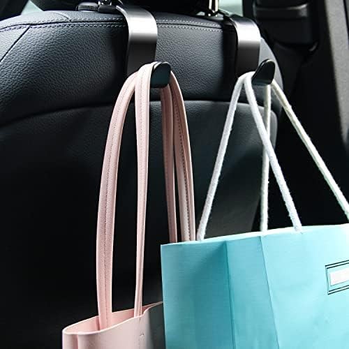 Car Seat Headrest Hook Hanger Organizer 4 Pack Black