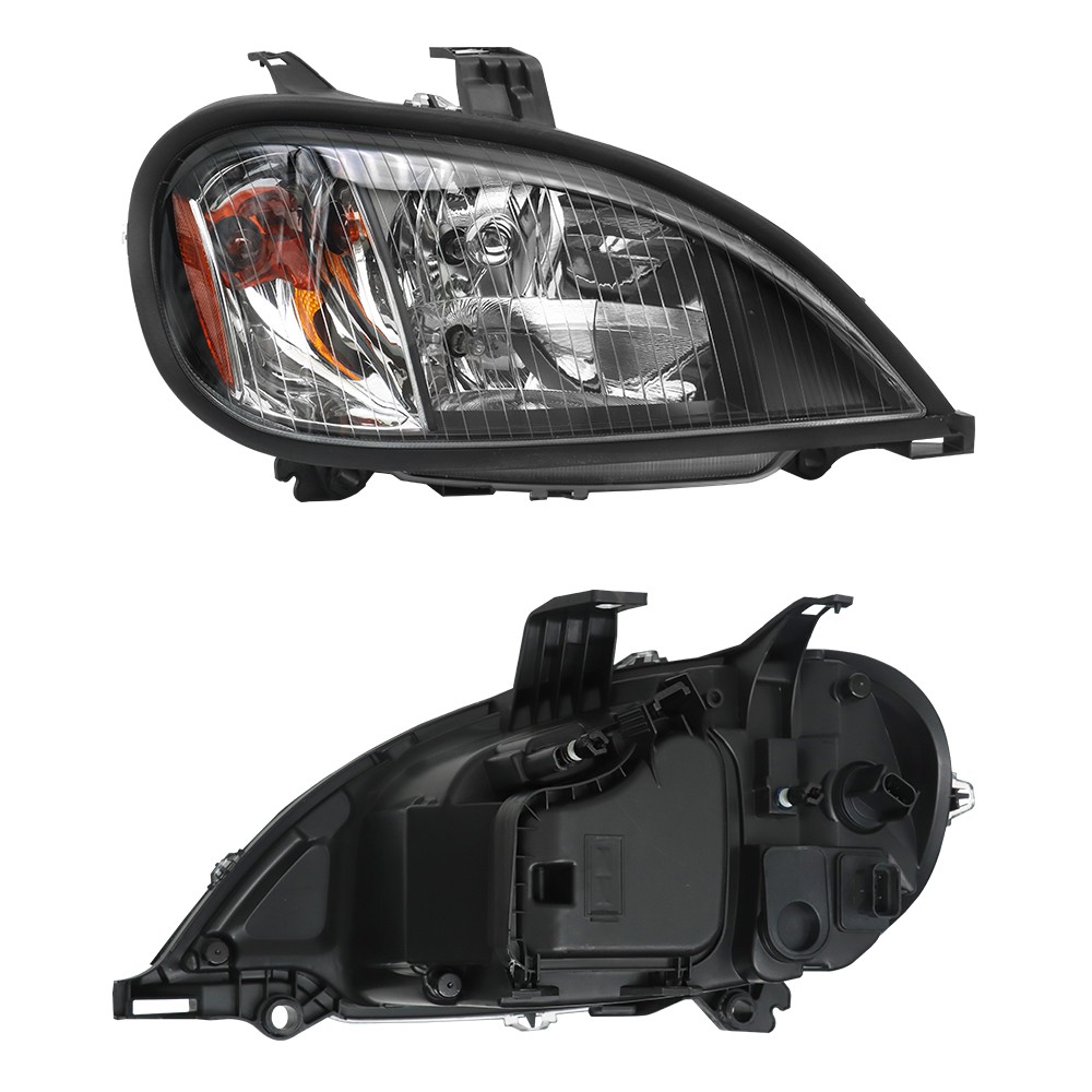 Black Halogen Headlights Assembly Compatible w/Freightliner Columbia 2004-2017 P