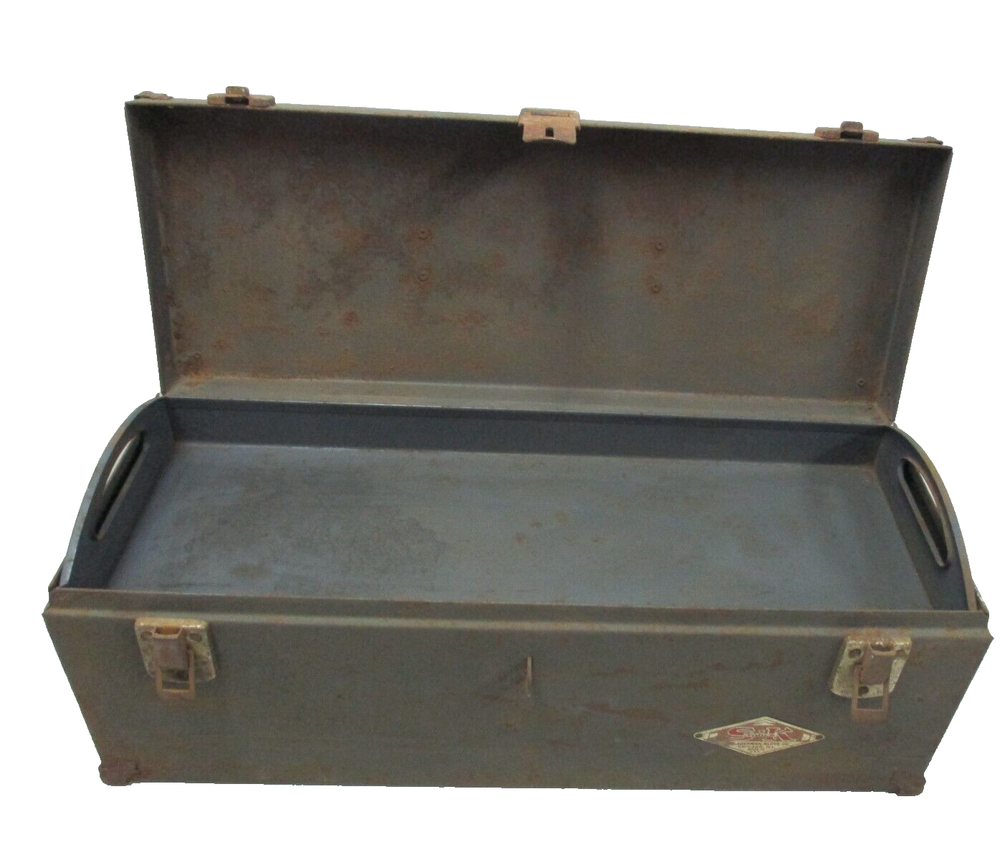 Vintage S-K Tools 19" x 7-1/4" x 7" Metal Tool Box w/Insert