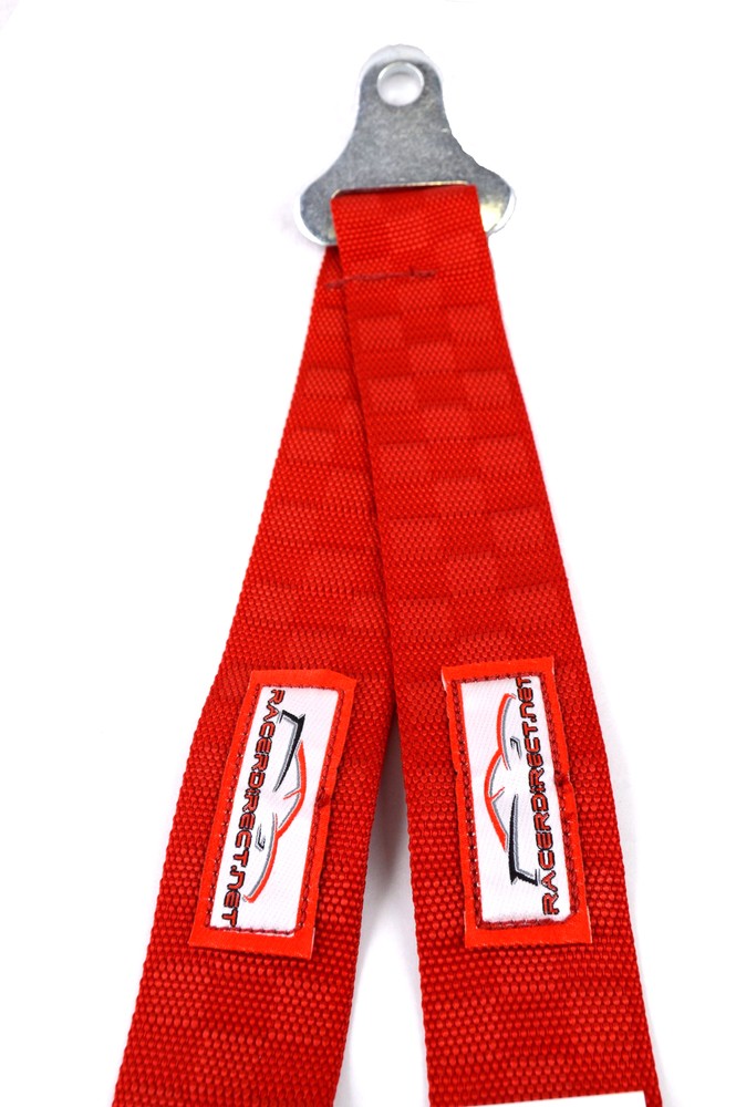 JR DRAGSTER UNIVERSAL V HARNESS CAM LOCK 2" SFI 16.1 PULL DOWN RED CHECKERBOARD