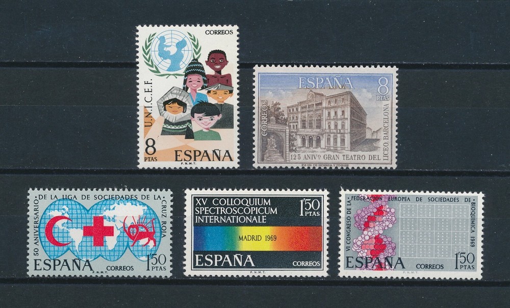 Spain  Lot4a MNH, Single Issues from 1969-72