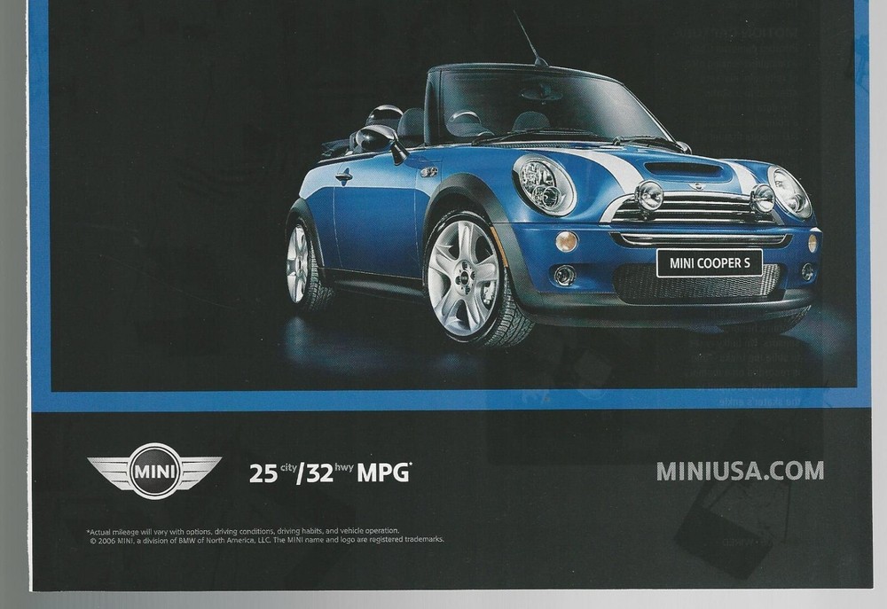 2006 MINI COOPER S advertisement, Mini Cooper convertible