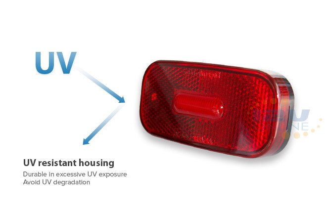 Red LED Side Marker Lights Clearance Lamp for Trailer RV Truck Lorry 3.9"