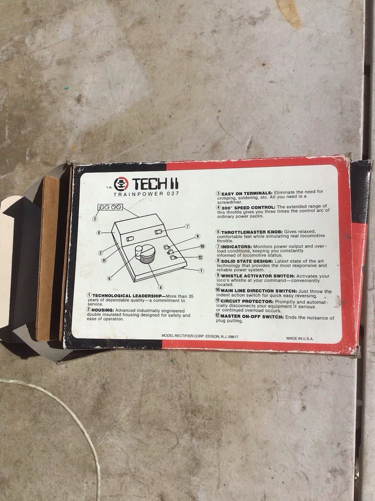 Untested Damaged Box MRC AH Tech II Trainpower 027 AC Train Controller - Unused?