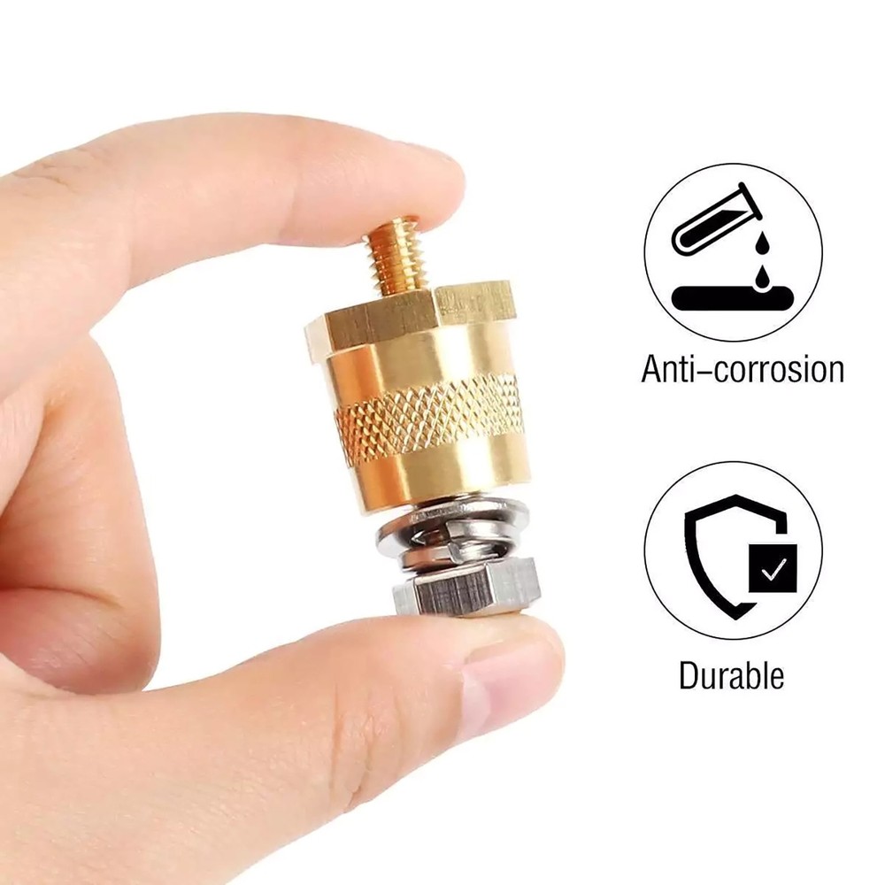 2x Battery Pole Adapter Terminal Connector Fittings M6 Thread Post Adapter