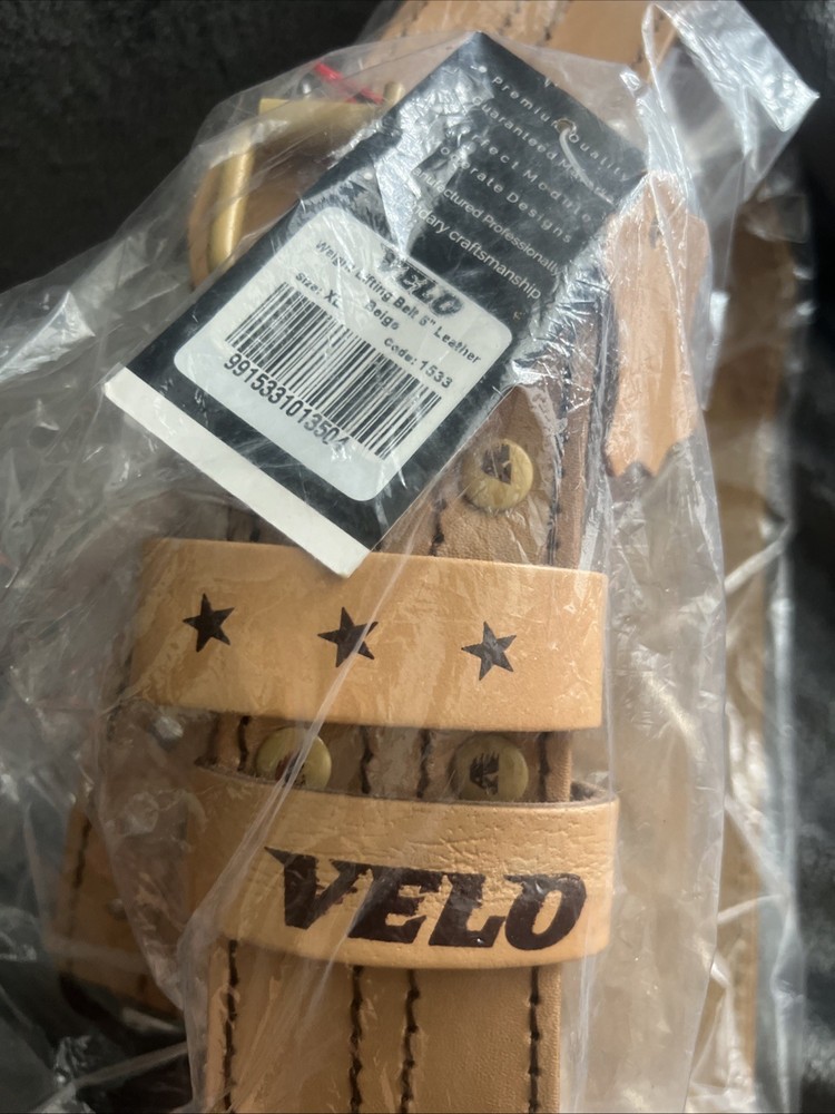 NWT Velo 6” in Leather Support Weight Lifting Belt