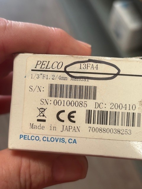 13FA4 PELCO LENS NEW SURPLUS