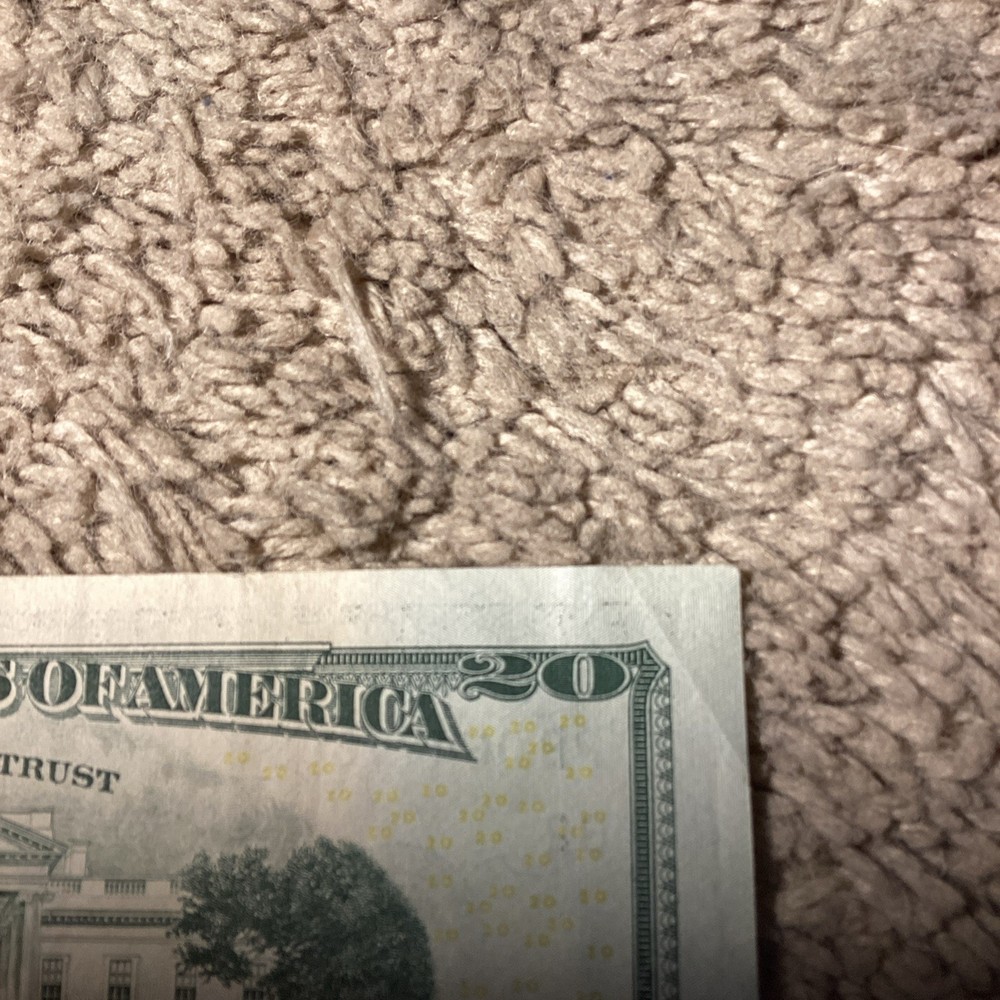 20 Dollar Bill Error, 20$ Ink Error 2017 PB06477883