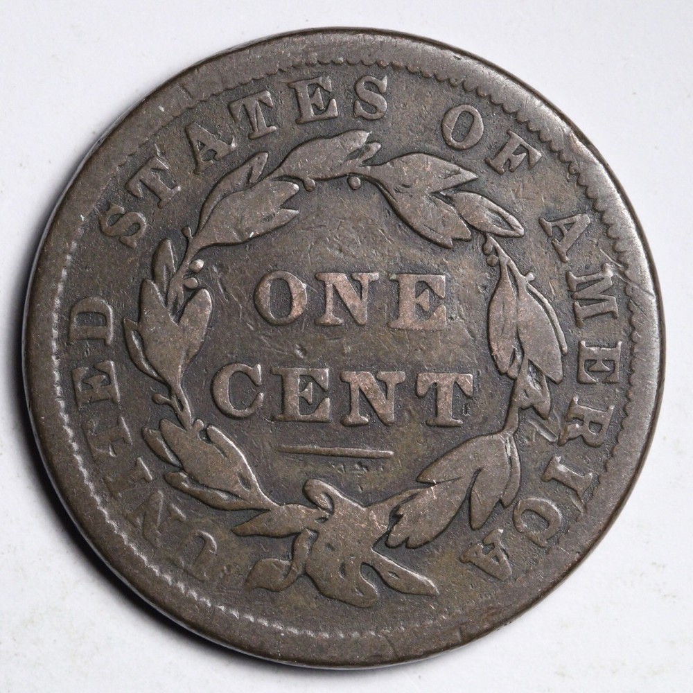 1838 Coronet Head Large Cent CHOICE FINE+ E213 UCH