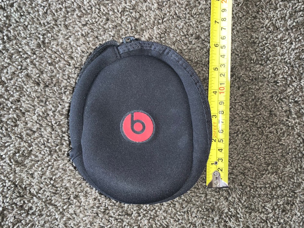 Authentic Beats Headphone Soft Carry Case Black  Padded Neoprene