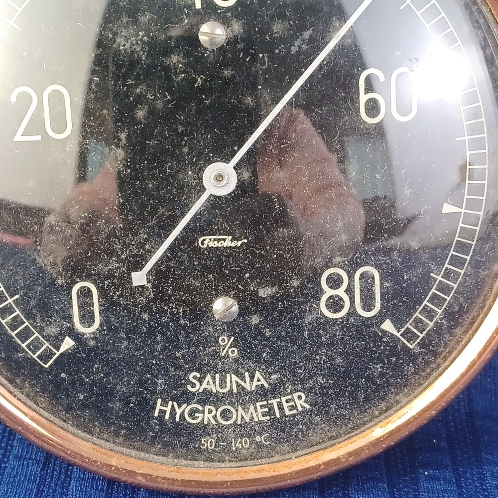 Fischer Sauna Hygrometer 50-140* C Untested (5X)