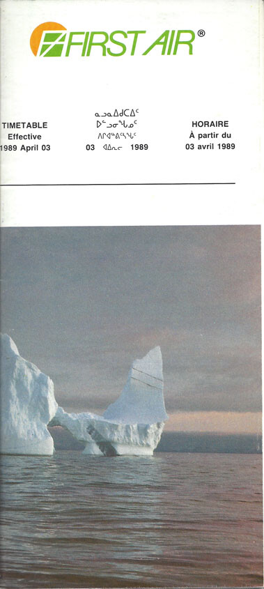 First Air system timetable 4/3/89 [2011] Buy 4+ save 25%