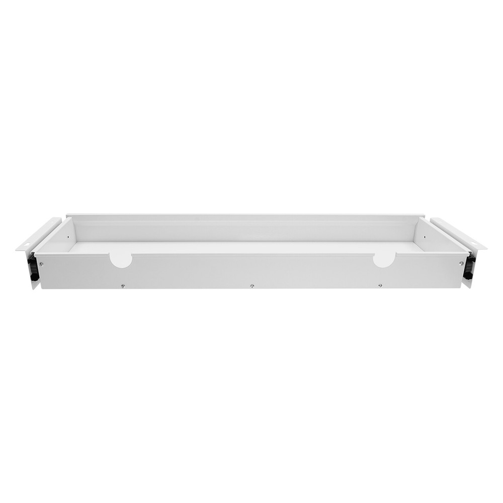 33" White Sliding Pull-Out Desk Drawer - Space Saver Organizer
