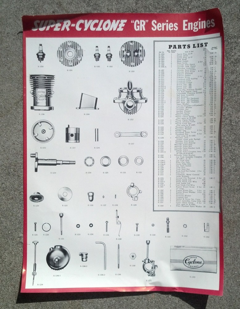 ORIGINAL Super Cyclone Engine poster 13x18 inches NOT A COPY