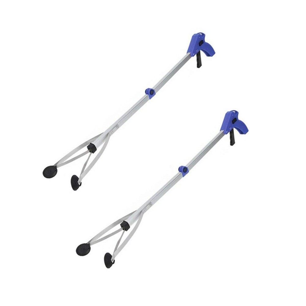 [New Version] 2 Pack Foldable Reacher Grabber Tool, Long 32" Foldable Extende...
