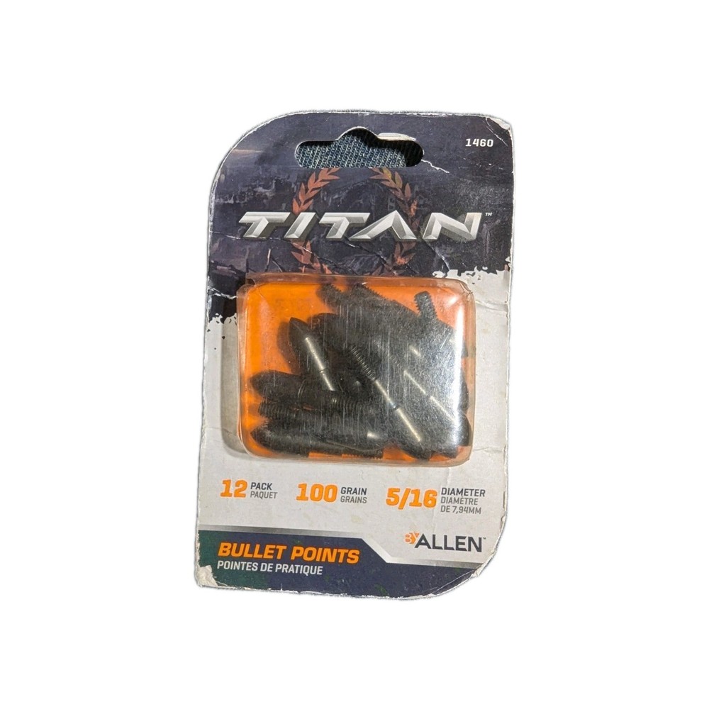 Allen Titan Bullet Points 1460, 100 Grain. 5/16", 12 Pack