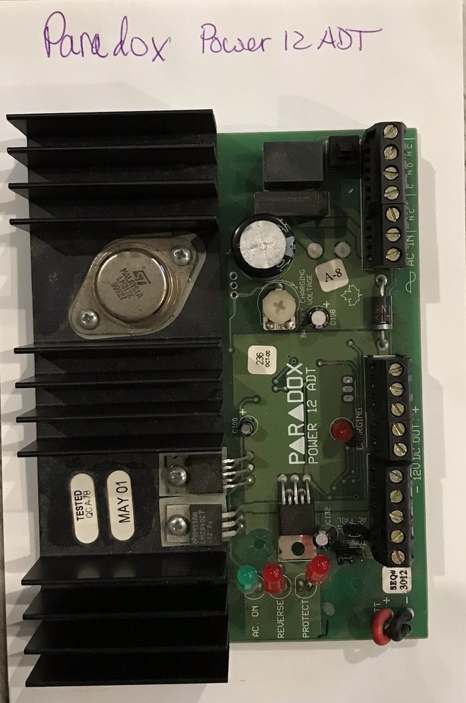 PARADOX SYSTEM BOARD POWER 12 ADT - PREOWNED