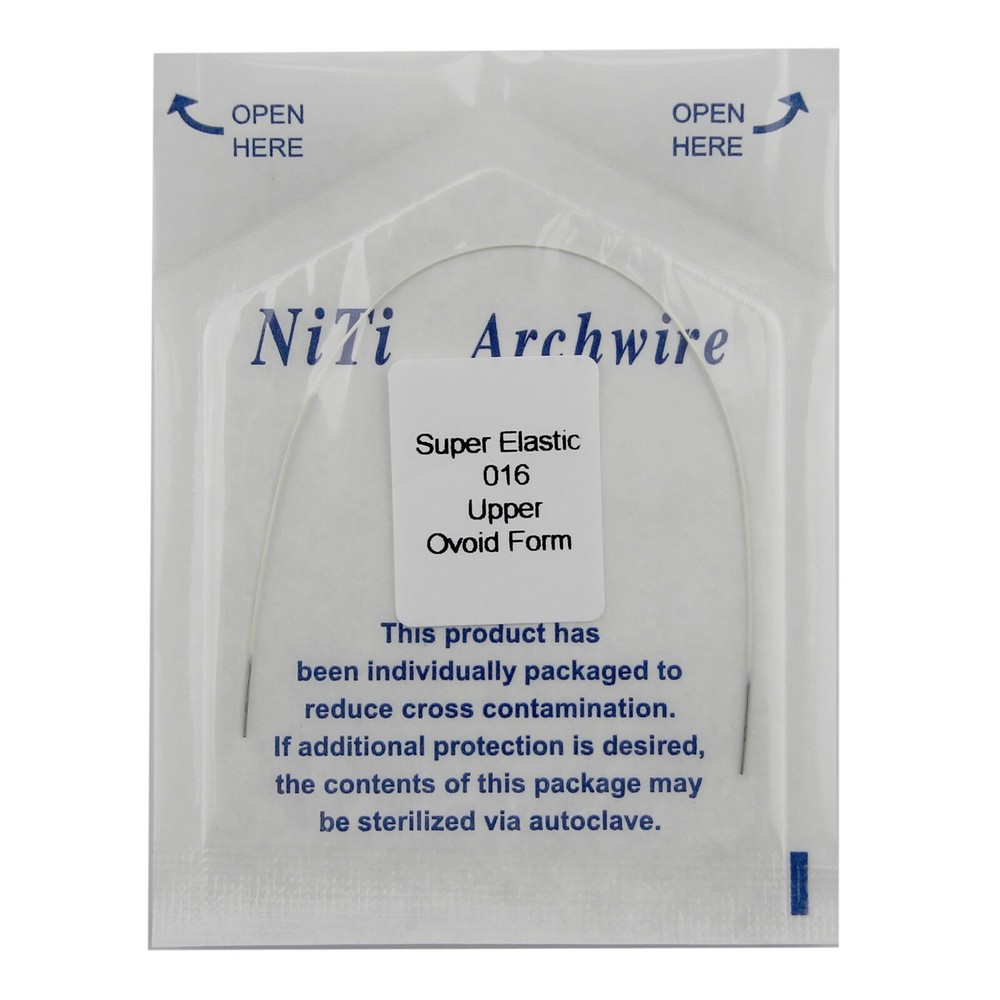 Dental Orthodontic Niti Arch Wire White Super Elastic Round Rectangular Ovoid