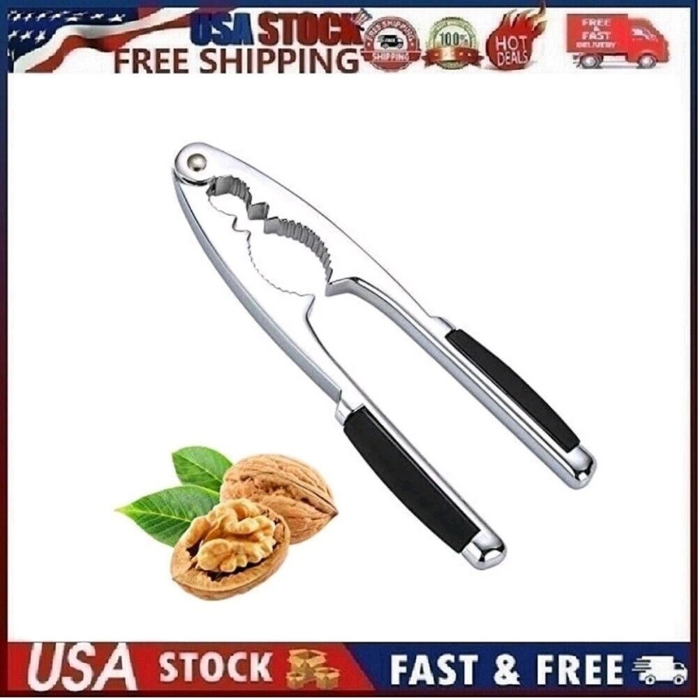 Nutcracker Heavy Duty Shell Cracker Seafood Pecan Walnut Opener Non-Slip Handle