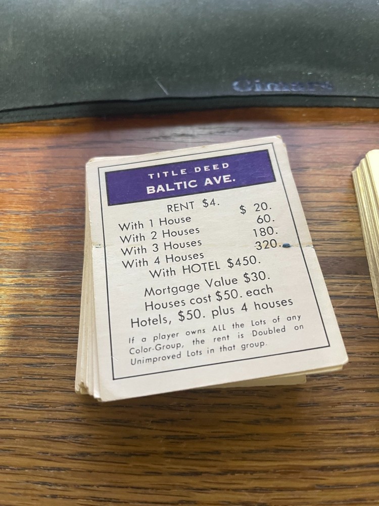 Monopoly - 1985 Replacement Deed cards x28 (invB)