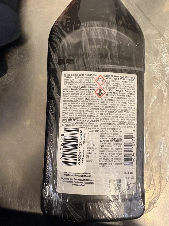 BG BRAKE FLUID PNE BOTTLE