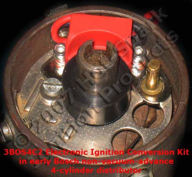 Electronic Ignition: Iron Bosch Non-Vac 2-Piece Points Dist: 010 or 019  3BOS4C2