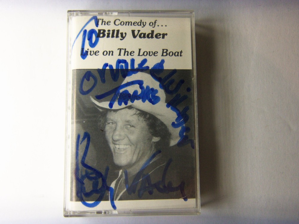 VINTAGE BILLY VADER CASSETTE TAPE  SIGNED   AUTOGRAPH