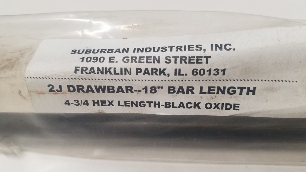2J Drawbar. Black Oxide. Variable Speed. 18". 4-3/4" Hex Length.