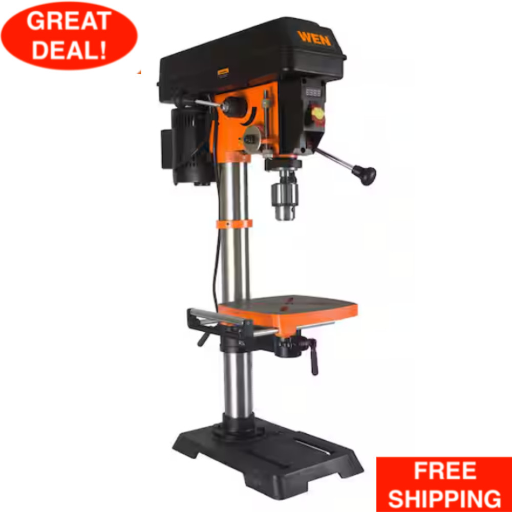 12-Inch Benchtop Cast Iron Drill Press 6. 2A Variable Speed W/ LED Work Light
