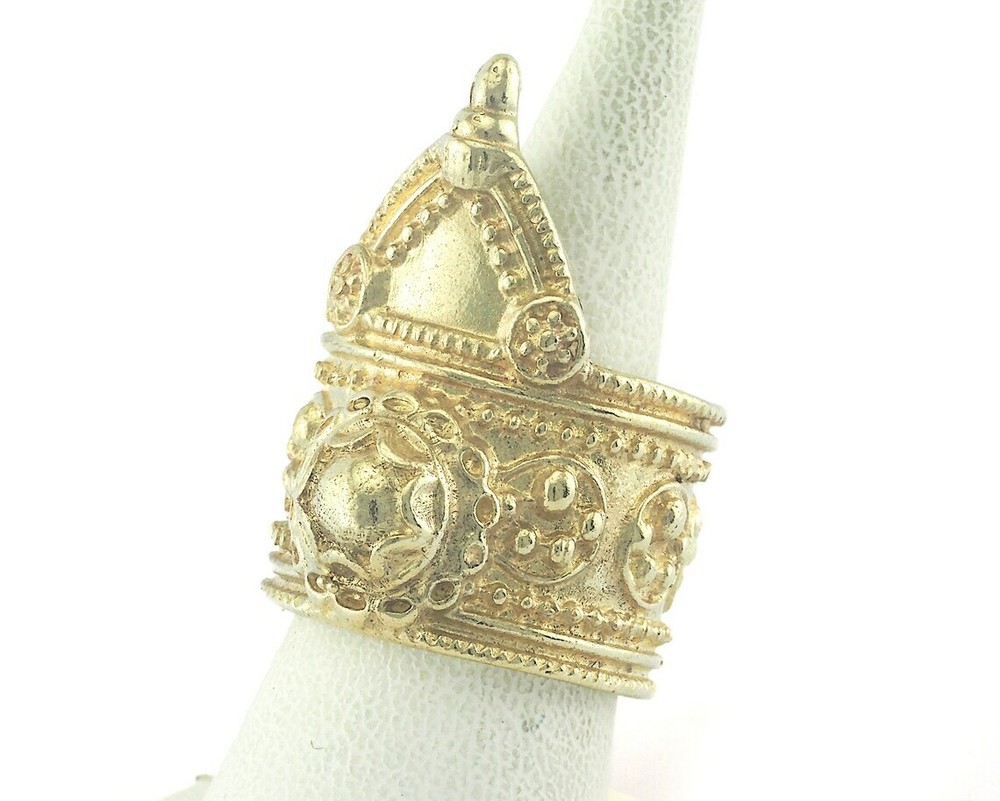 Adjustable raw brass (17.5mm 7US inner size) 3494