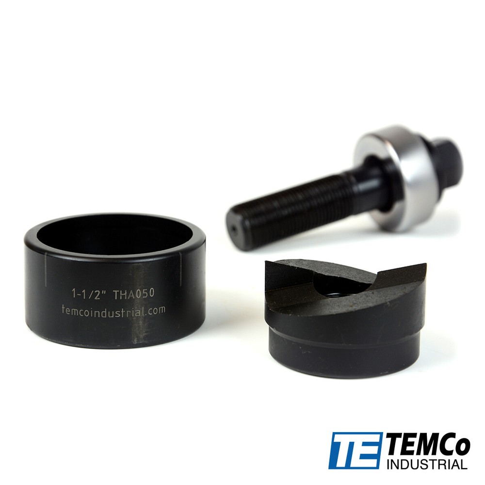 TEMCo TH0395 - 1 1/2" Conduit Hole Size Knockout Punch Unit & Manual Draw Stud