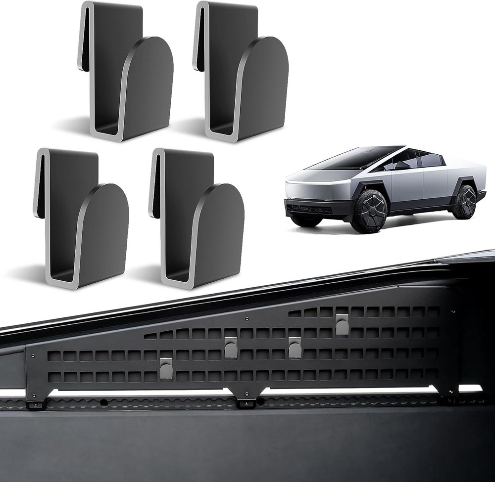 Cybertruck Bed Divider Hooks for Tesla Molle Panel Accessories, 4 each