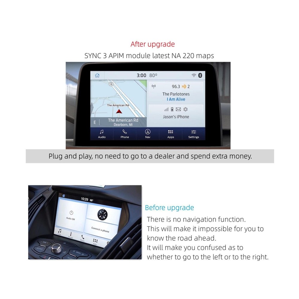 for SYNC3 APIM Module, SYNC3 APIM Module 2024 Latest NA 222 Map Support Apple...